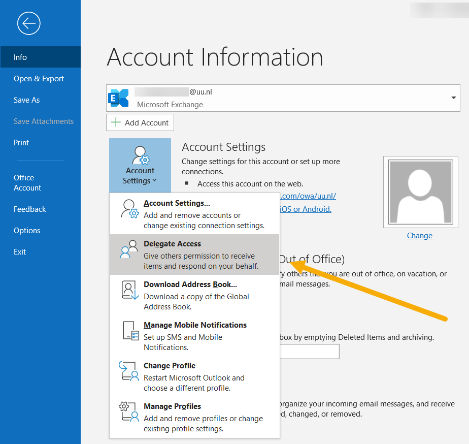 Outlook Delegate E mail And Calendar UU Manuals
